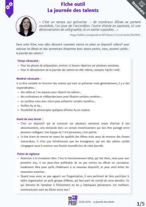 La journée des talents