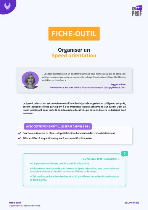Organiser un speed orientation