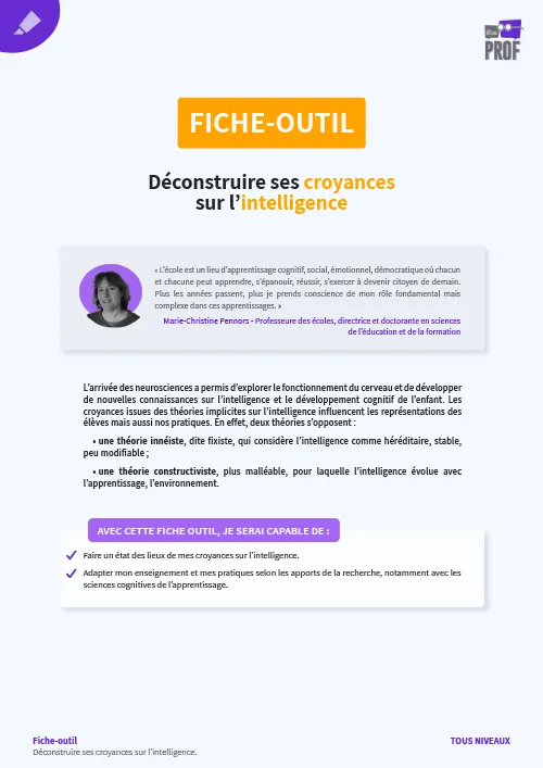 Déconstruire ses croyances sur l’intelligence