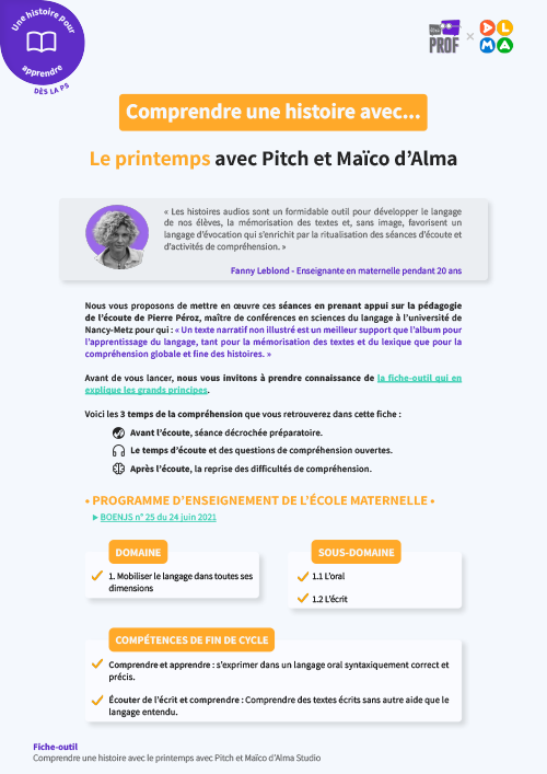 Le printemps avec Pitch et Maïco d'Alma Studio