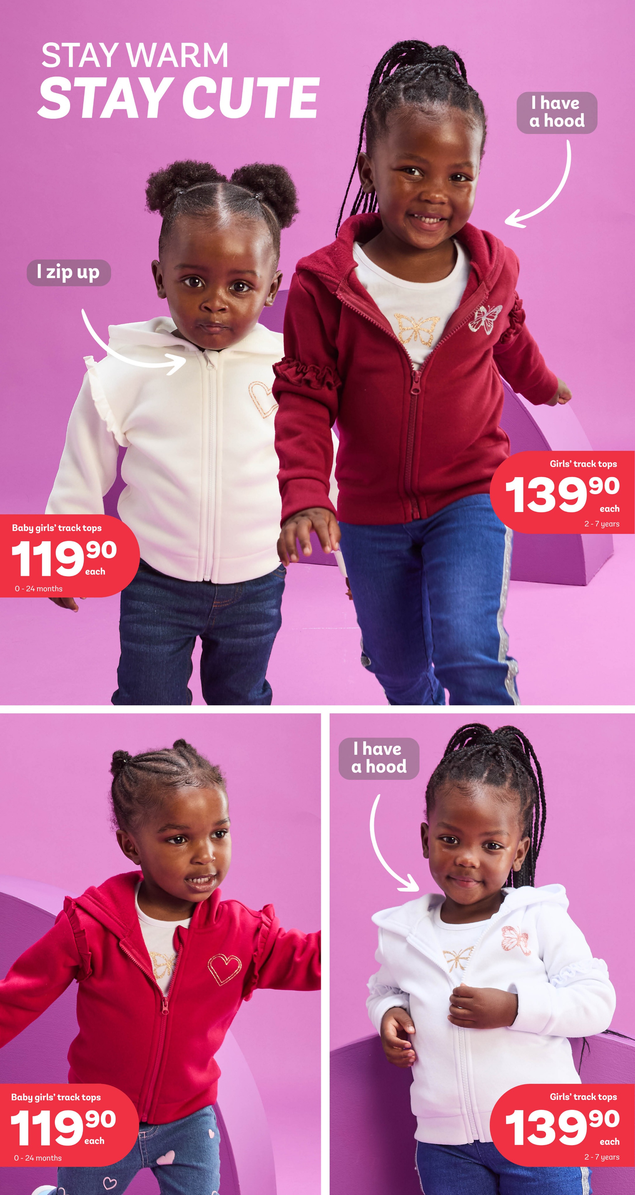 Stay Warm, Stay Cute - NEW Kids’ Track Tops