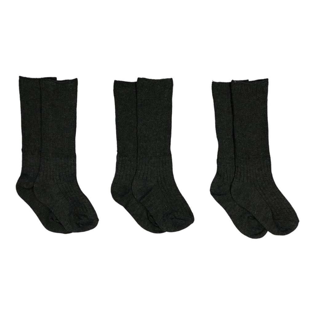 3-Pack Grey School Socks