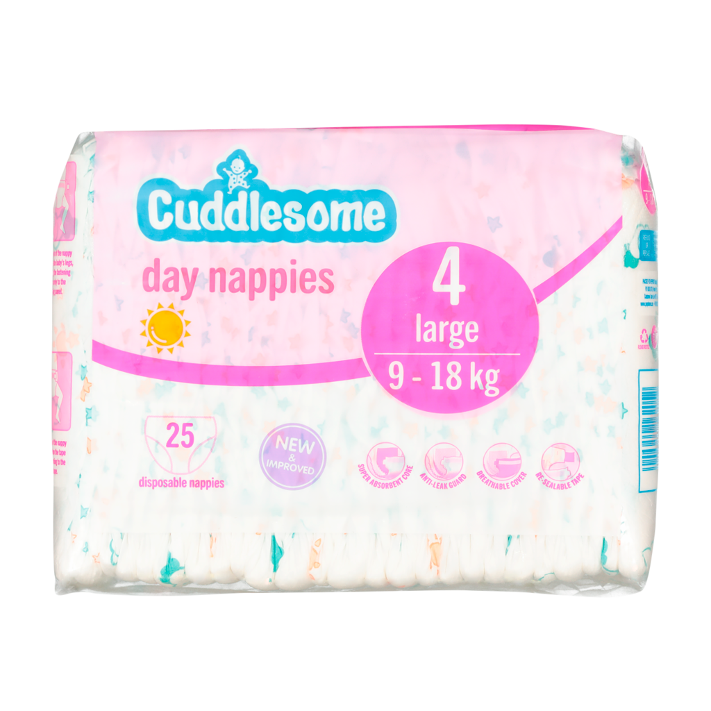 Cuddlesome Disposable Nappies 25's Large