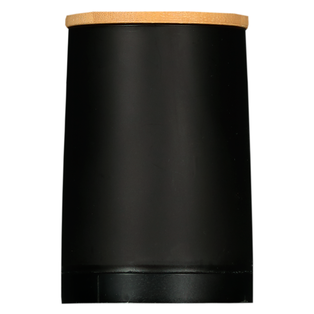 Black & Bamboo Bathroom Tumblers