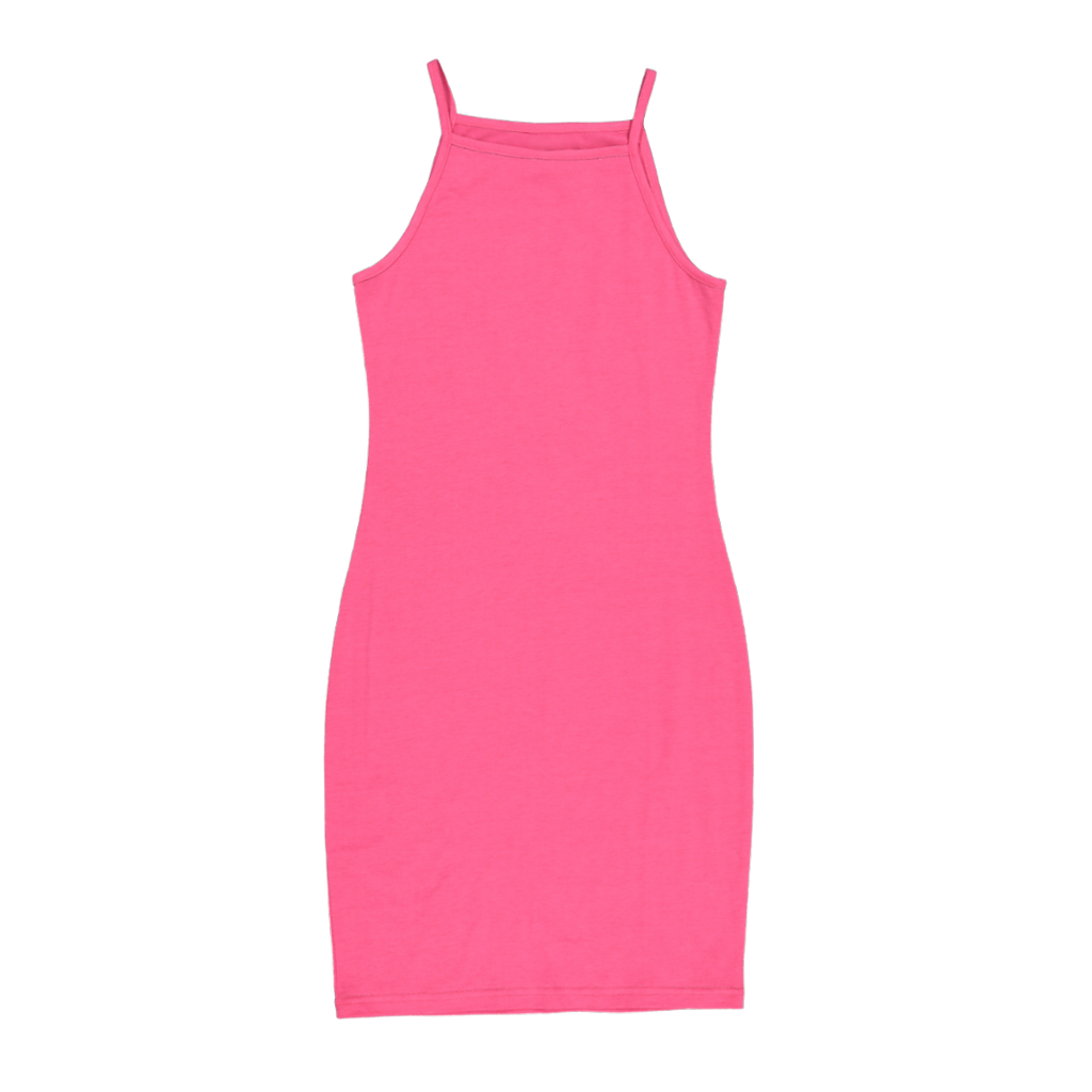 Vestidos cor-de-rosa sem mangas para menina