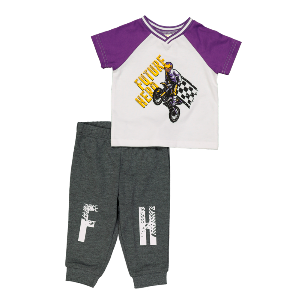 Baby Boys' Grey & White Future Hero Playsuits