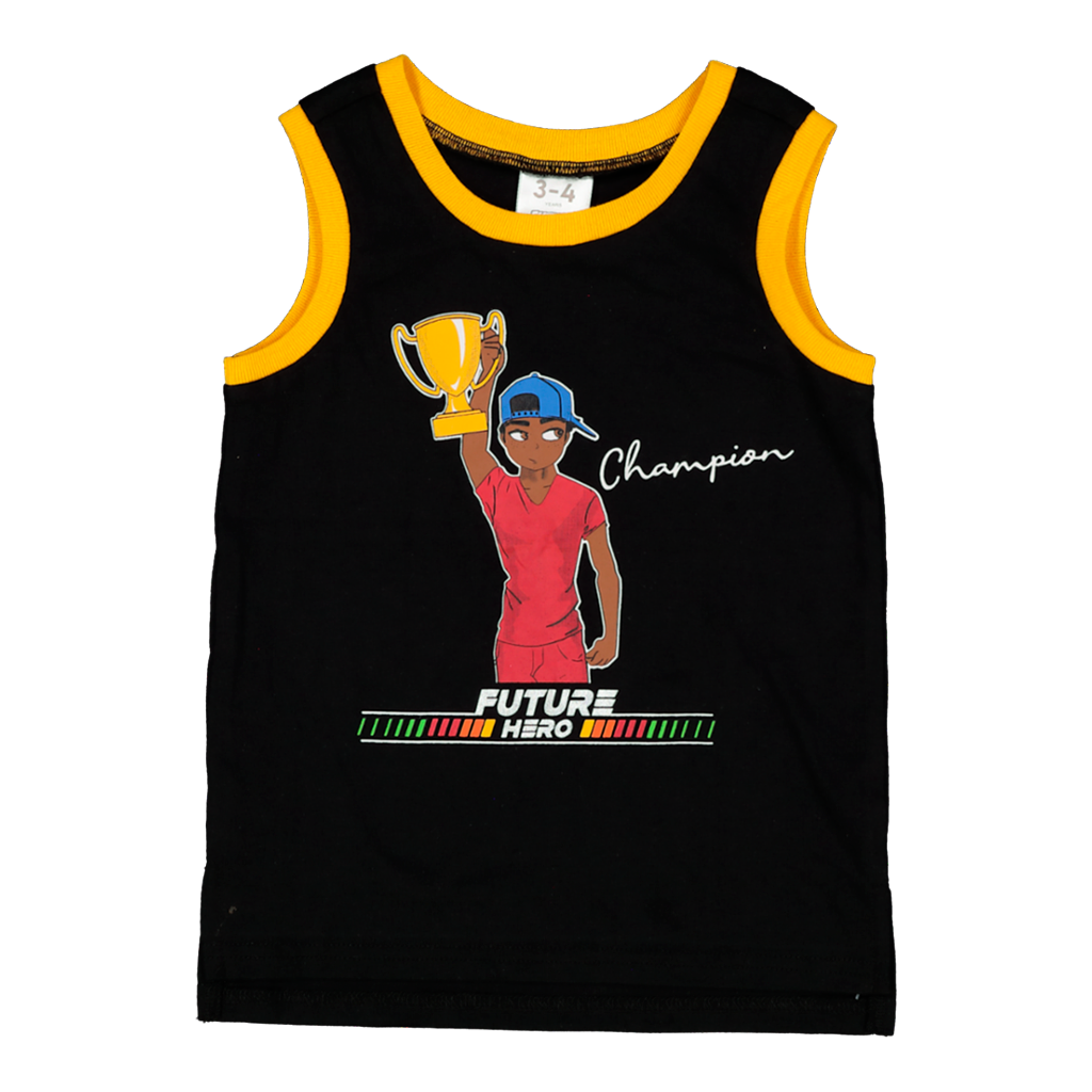 Boys' Black Future Hero Tops