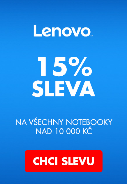 LENOVO -15% na NB v hodnotě nad 10 000 Kč