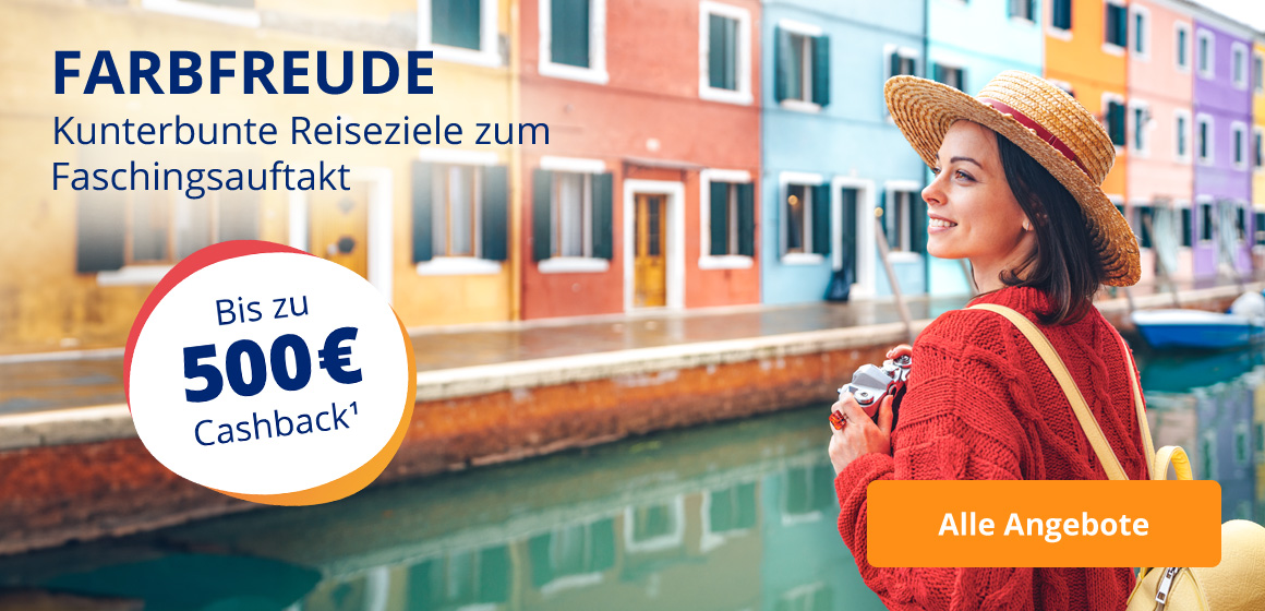 Entdecke kunterbunte Reiseziele