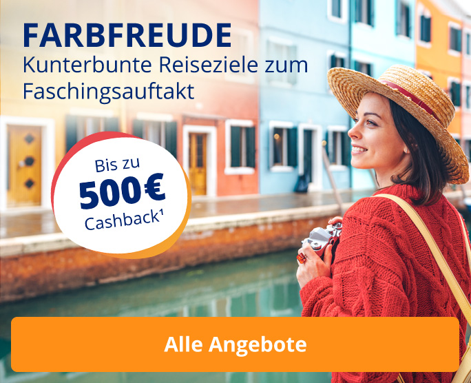 Entdecke kunterbunte Reiseziele