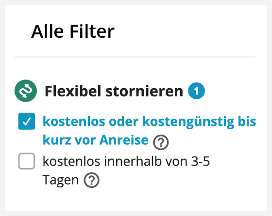 Flexibel stornieren