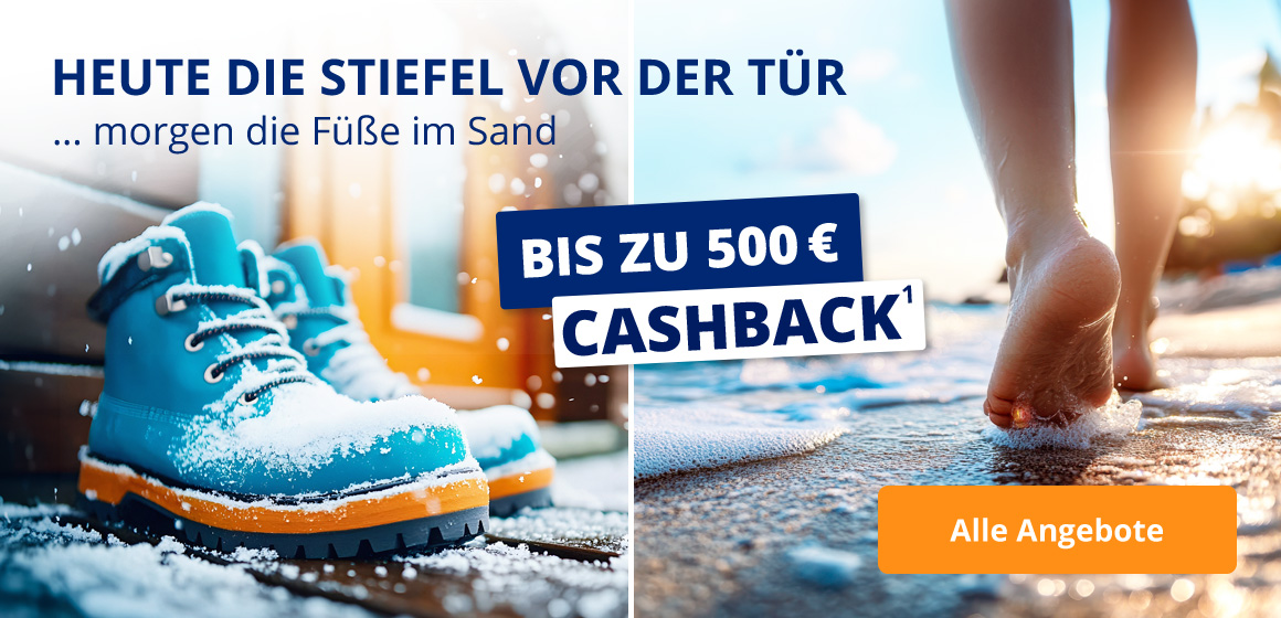 Heute die Stiefel vor der Tür ... morgen die Füße im Sand