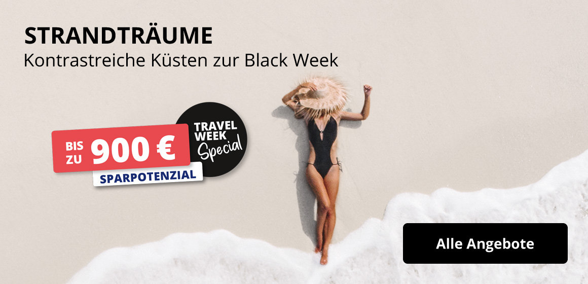 Schwarz-weiße Strände zur Black Week