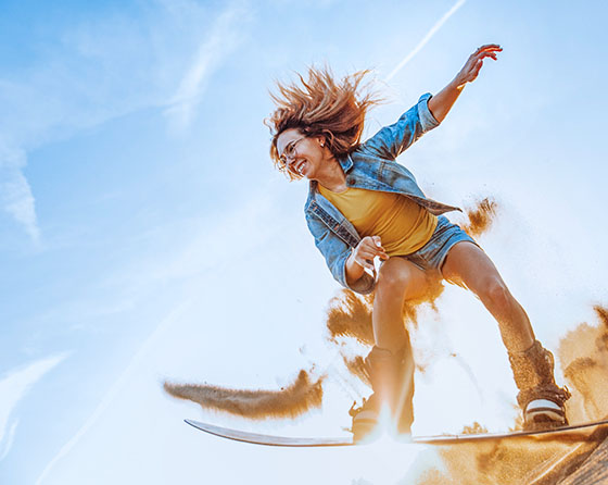 Magazin - Sandboarding und Sandskiing