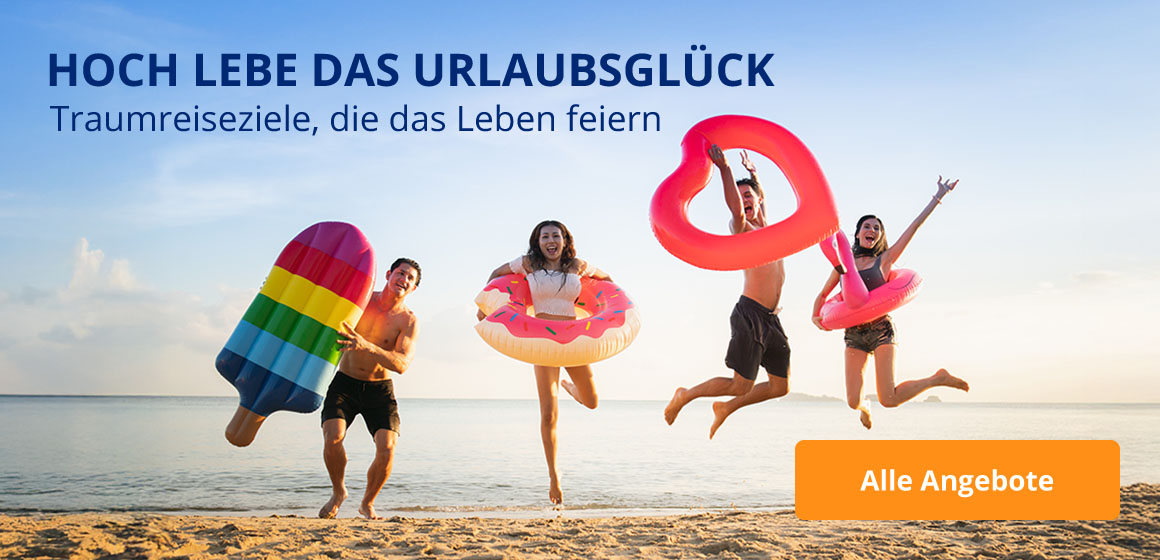 Hoch lebe das Urlaubsglück