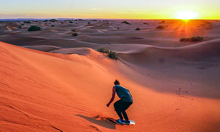 Sandsurfing Marokko