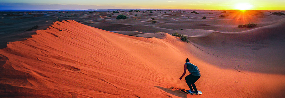 Sandsurfing Marokko