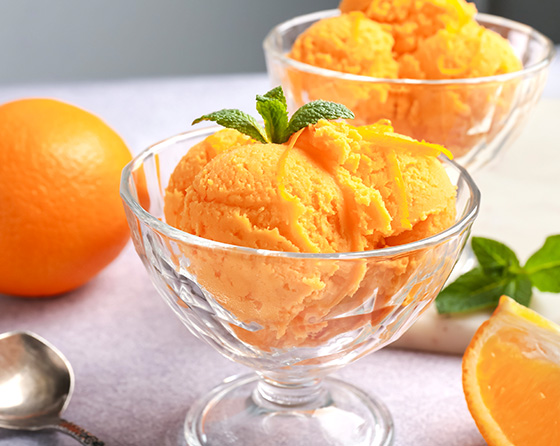 Leckeres Orangeneis aus Spanien