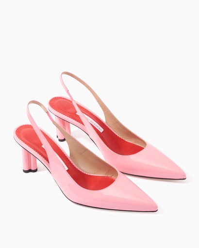 Cylinder-Heel Patent Leather Pumps