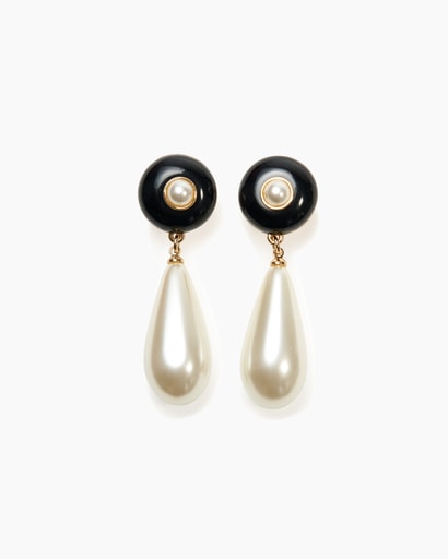 Pearl and Crystal Drop Earrings