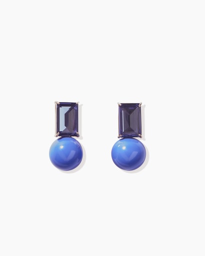 Crystal and Ball Earrings