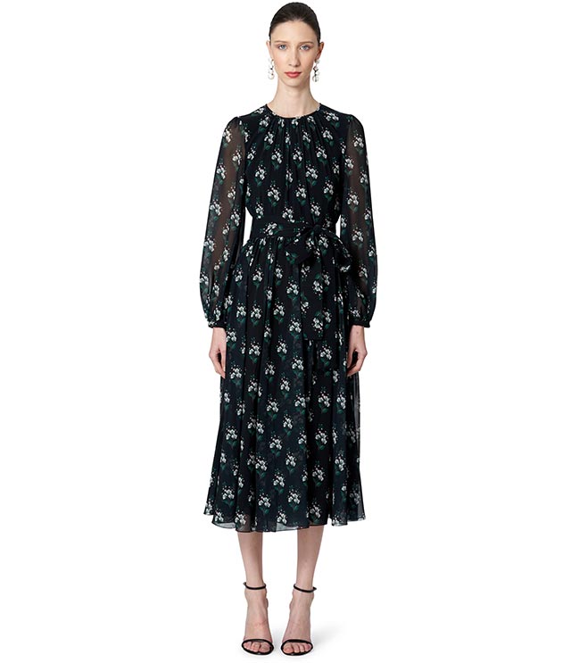 [link] 3. Bouquet-Print Midi Dress [/link]