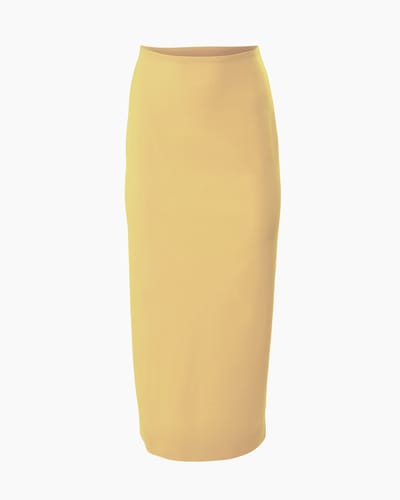 Stretch-Wool Midi Skirt