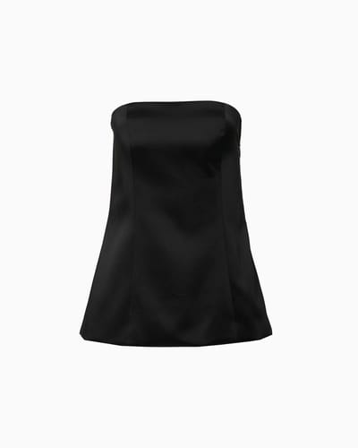 Satin Strapless Top