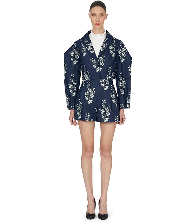 [link] 4. Cropped Floral Denim Jacket [/link]