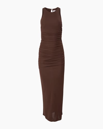 Ruched Jersey Midi Dress