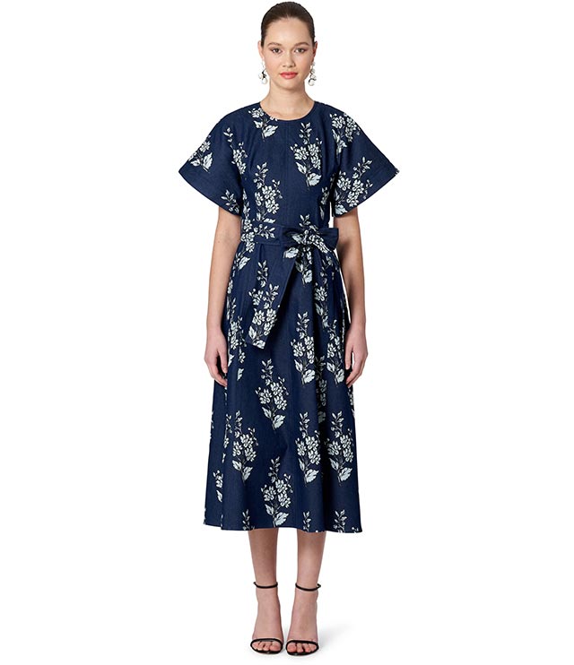 [link] 1. Bouquet Denim Midi Dress [/link]