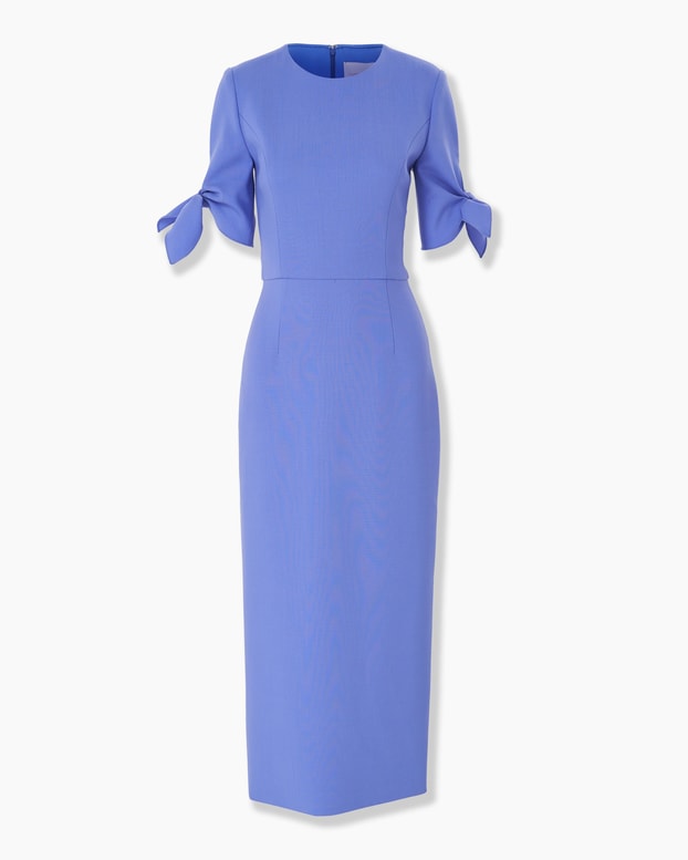 Sleeve-Tie Midi Dress