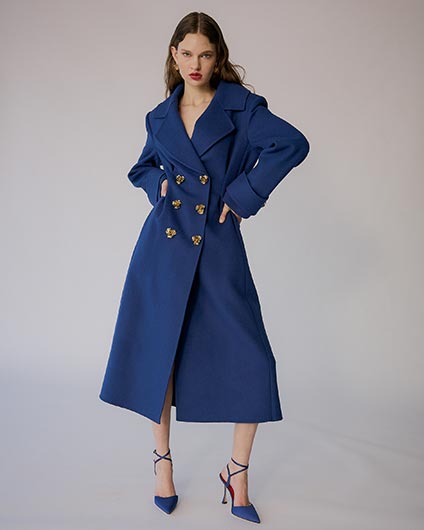 Paillette-Embroidered Gown