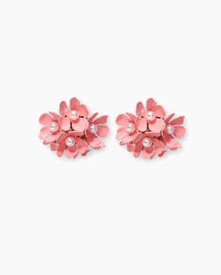Enamel Cluster Flower Earring