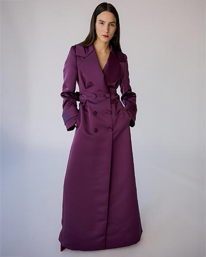 Satin Trench Coat