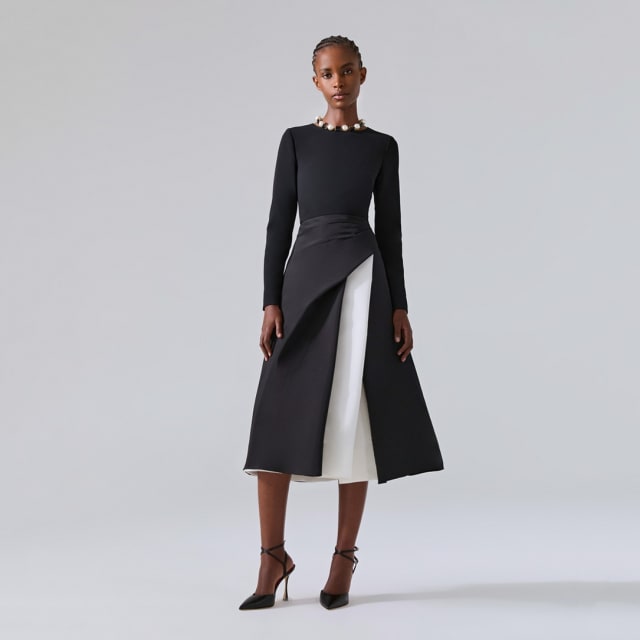 4. Layered Skirt Midi Dress