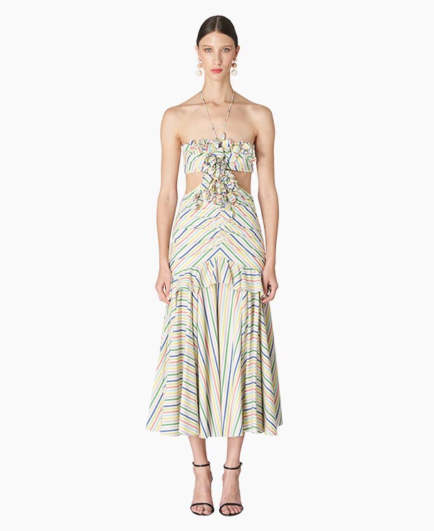 Striped Halterneck Dress