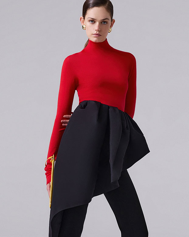 Sheer Knit Turtleneck Sweater