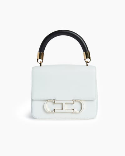 Initials Insignia Handbag with Leather Handle