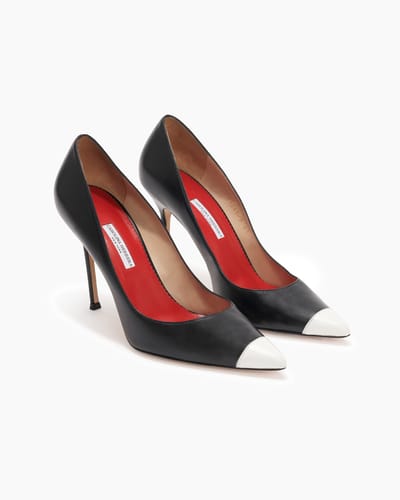 Classic Pumps with Colorful Cap Toe