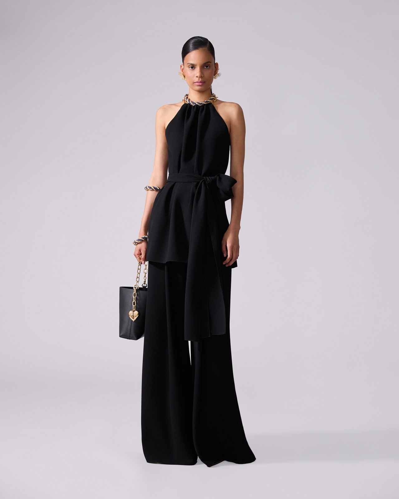 Chain-Strap Halterneck Top