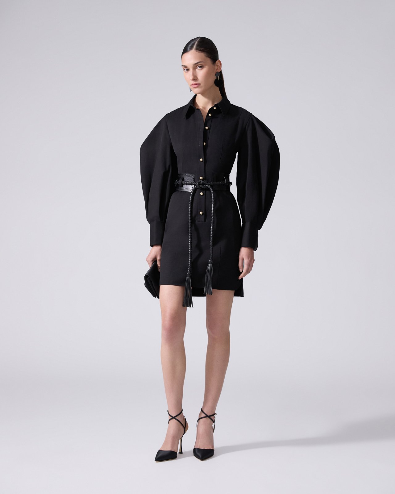 Shirt Dress with Self Belt