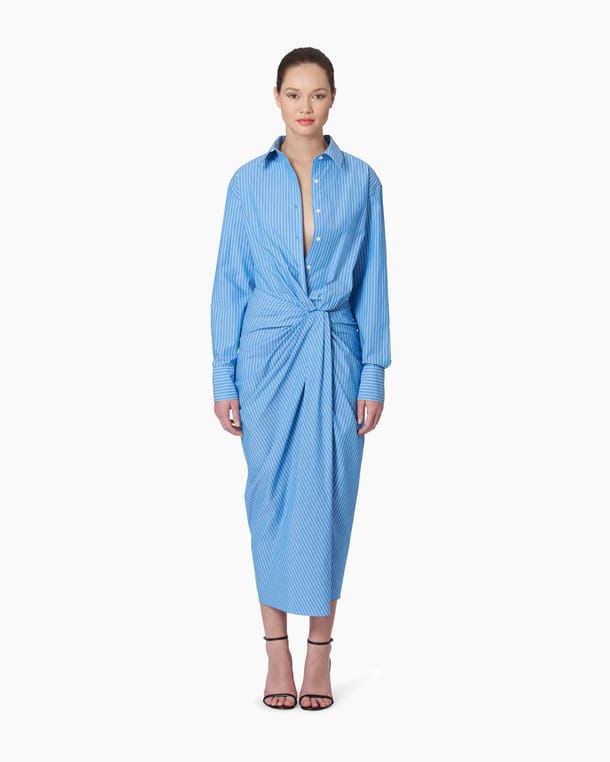 Shirt Dress with Sarong Skirt