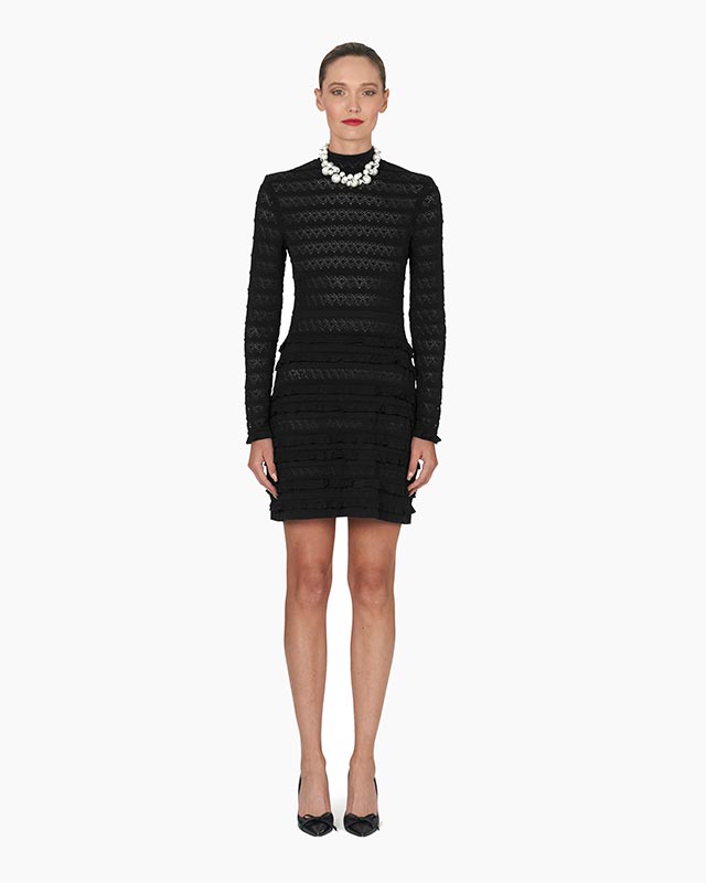 5. Lace Knit Mini Dress