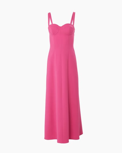 Bustier Bodice Midi Dress