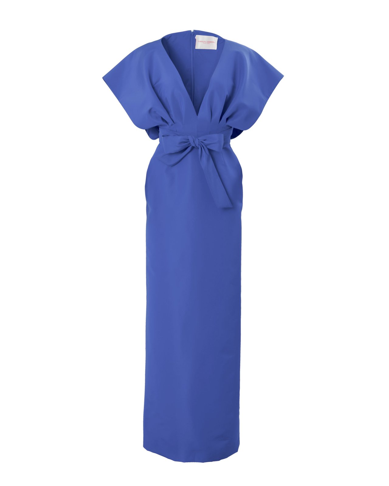 Fan Bodice Column Gown With Bow