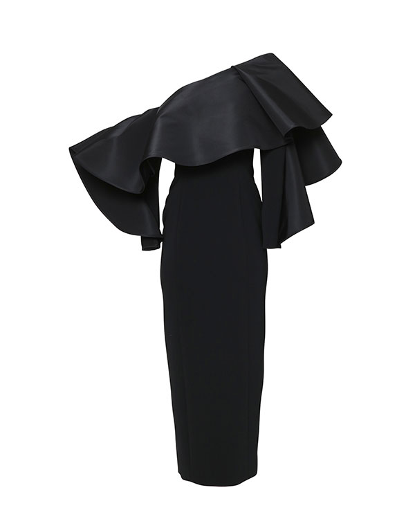 Ruffled Column Dress