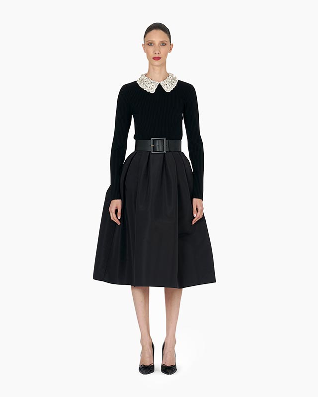 3. Embellished Collar Sweater