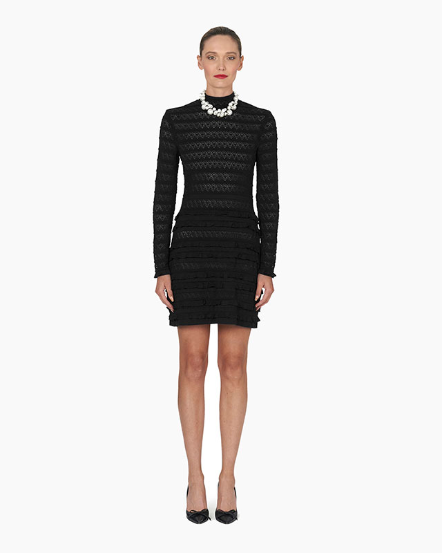 3. Lace Knit Mini Dress