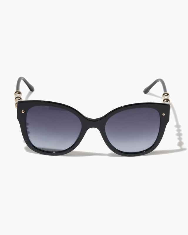 Cat Eye Sunglasses with Beaded Detail